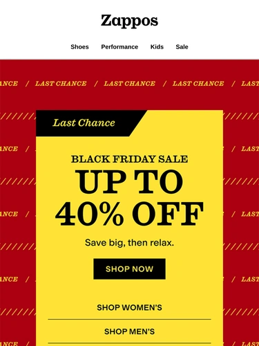 Zappos Sale Announcement