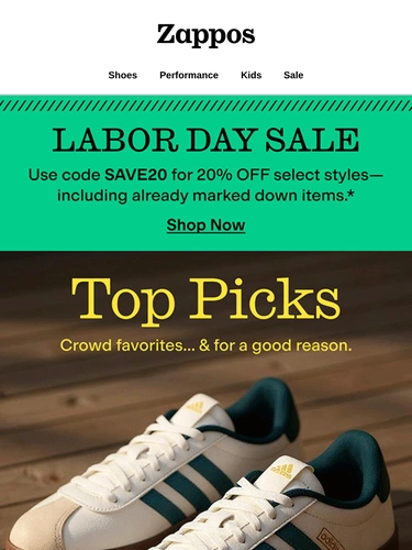 Zappos Sale Announcement