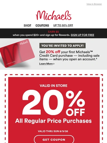 Michaels Sale Announcement