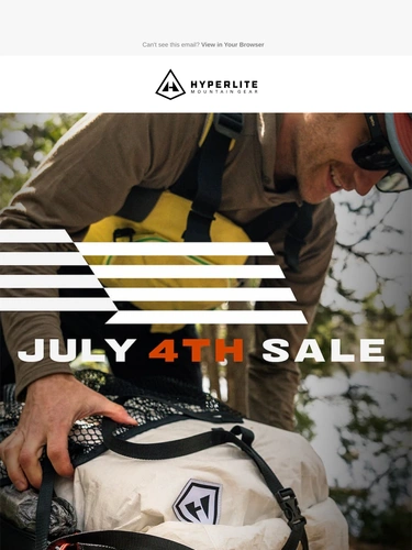 Hyperlite Mountain Gear Sale Announcement