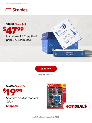 Staples Sale Announcement