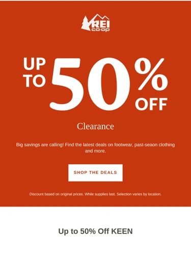 REI Sale Announcement