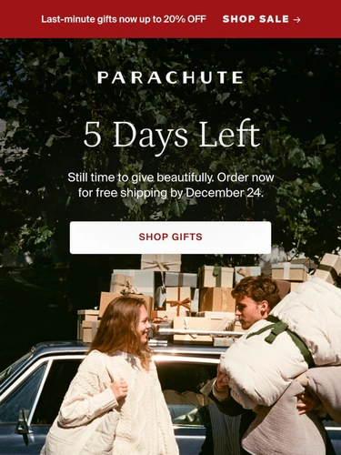 Parachute Home Sale Announcement