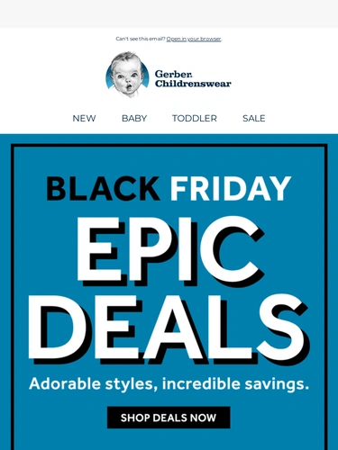 Gerber Childrenswear Sale Announcement