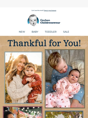 Gerber Childrenswear Sale Announcement