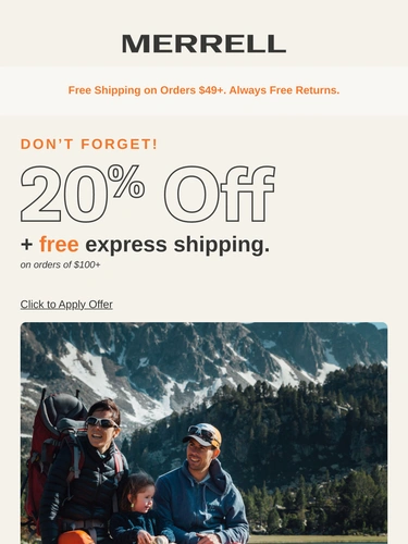 Merrell Sale Announcement