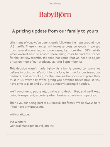 BabyBjörn Newsletter
