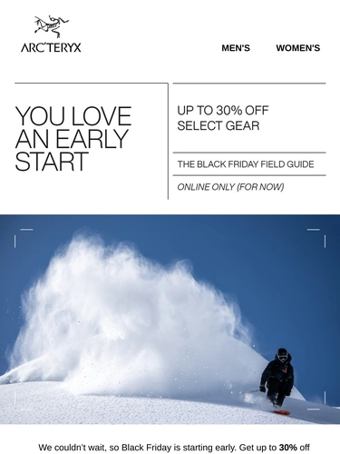 Arc'teryx Sale Announcement