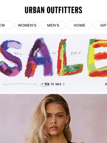 Urban Outfitters Sale Announcement