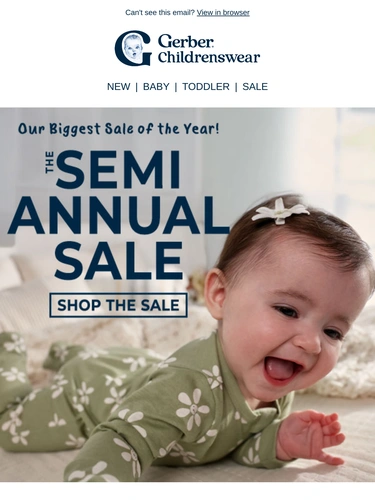 Gerber Childrenswear Sale Announcement