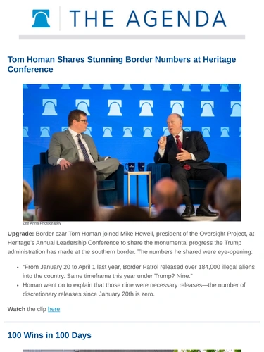 Heritage Foundation Newsletter
