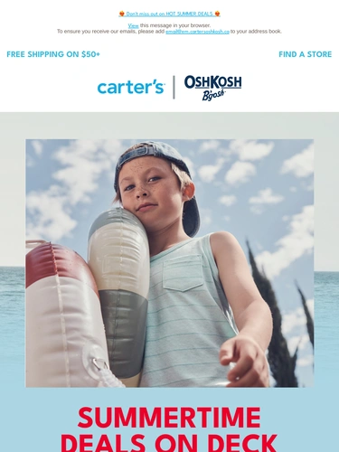Carter's OshKosh Sale Announcement