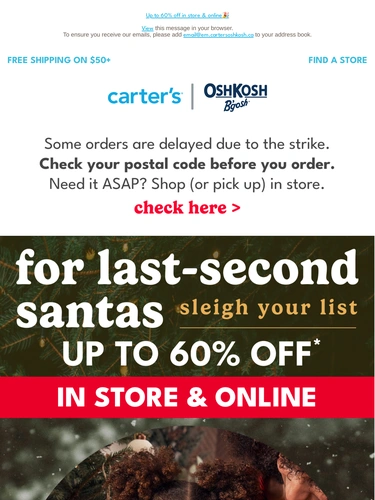 Carter's OshKosh Sale Announcement