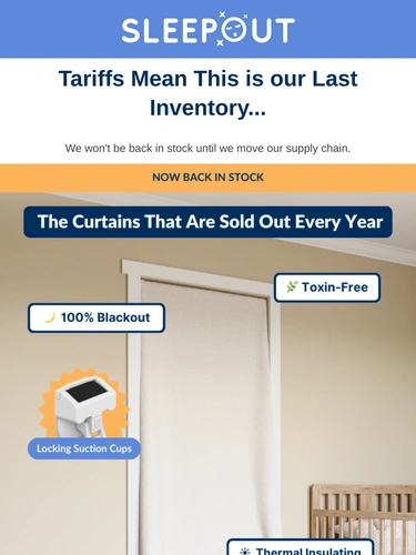Sleepout Sale Announcement