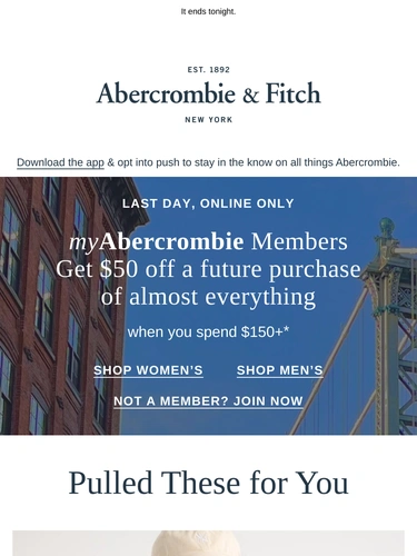 Abercrombie & Fitch Email