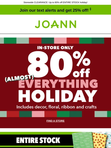 Joann Sale Announcement