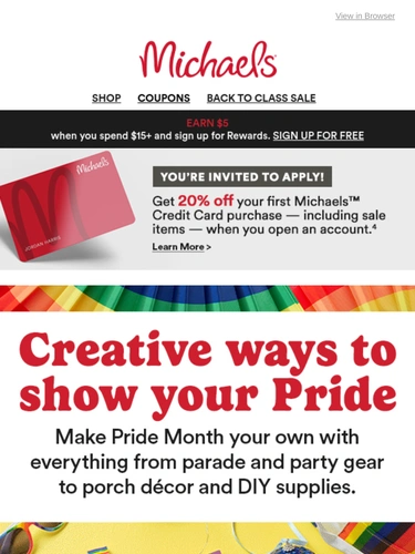 Michaels Sale Announcement