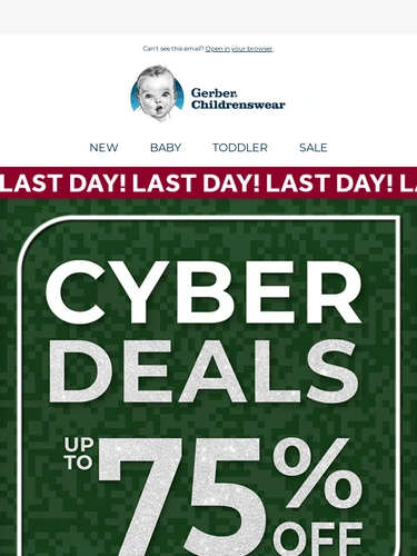 Gerber Childrenswear Sale Announcement