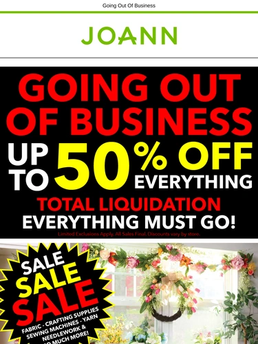 Joann Sale Announcement