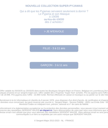 Sergent Major Sale Announcement
