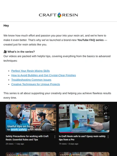 Craft Resin Newsletter