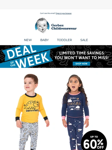 Gerber Childrenswear Sale Announcement