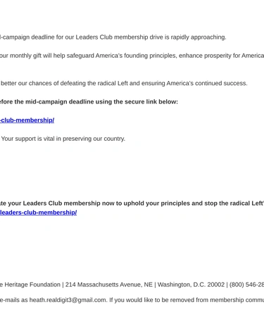 Heritage Foundation Event Invitation