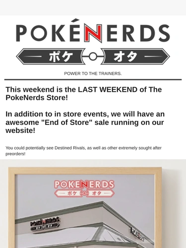 The PokeNerds Store Sale Announcement