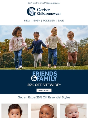 Gerber Childrenswear Sale Announcement