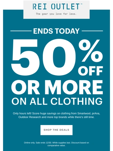 REI Sale Announcement