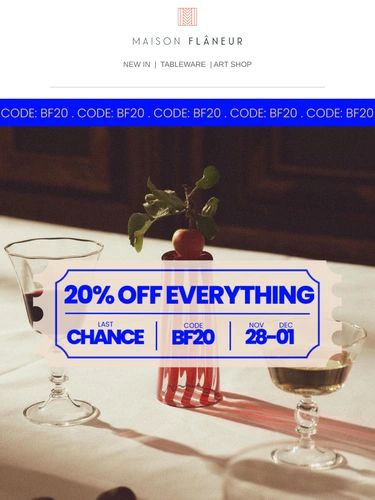 Maison Flaneur Sale Announcement