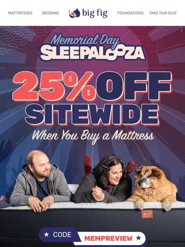 Big Fig Mattress Sale Announcement