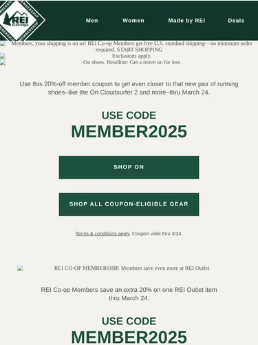 REI Sale Announcement