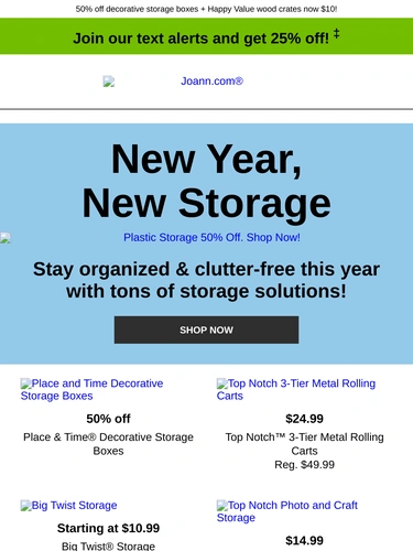 Joann Sale Announcement
