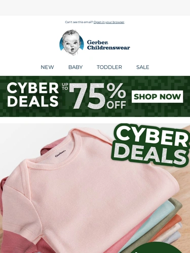 Gerber Childrenswear Sale Announcement