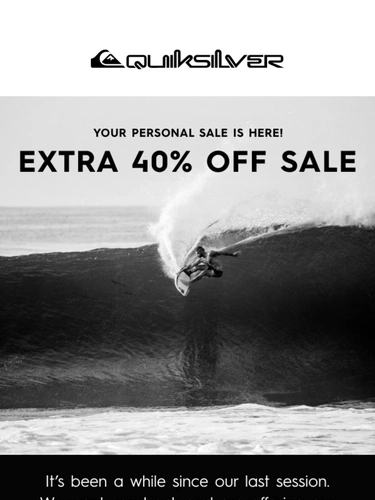 Quiksilver Sale Announcement