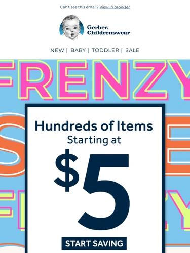 Gerber Childrenswear Sale Announcement