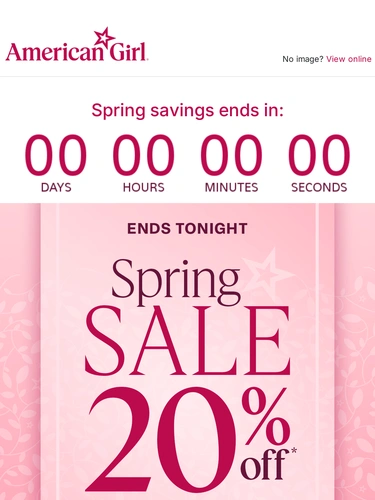 American Girl Sale Announcement