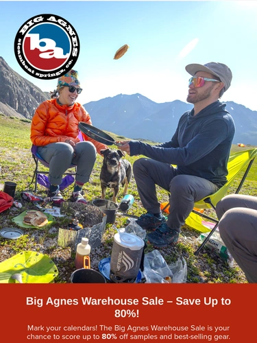 Big Agnes Sale Announcement
