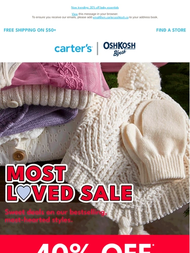 Carter's OshKosh Sale Announcement