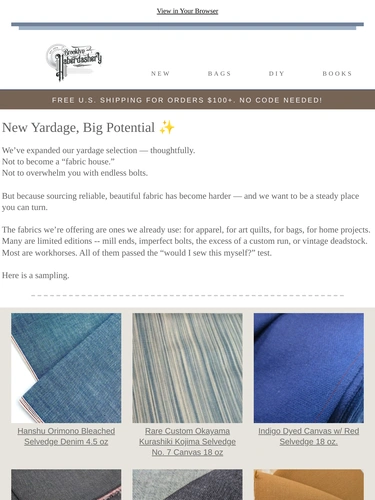 Brooklyn Haberdashery Sale Announcement