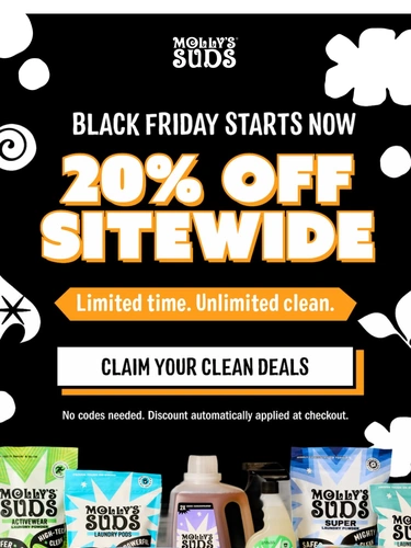 Molly's Suds Sale Announcement