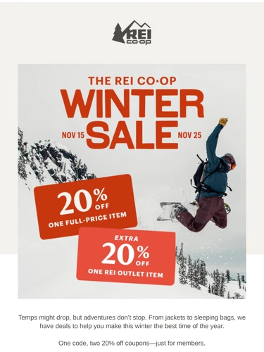 REI Sale Announcement