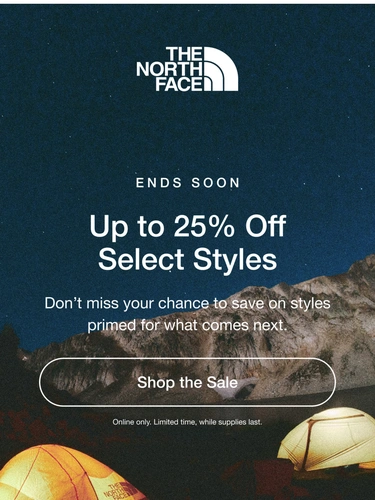 The North Face Sale Announcement