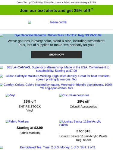 Joann Sale Announcement