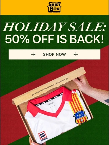 Shirt in a Box Sale Announcement