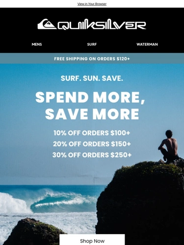 Quiksilver Sale Announcement