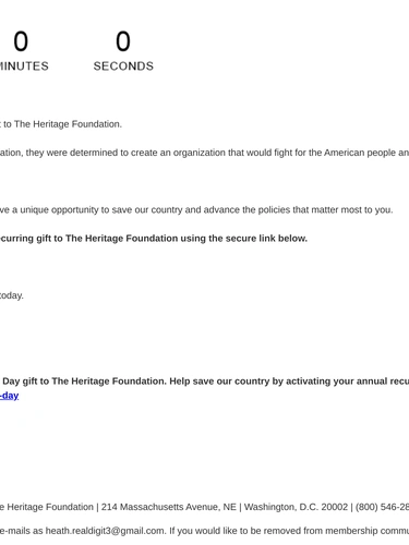 Heritage Foundation Event Invitation