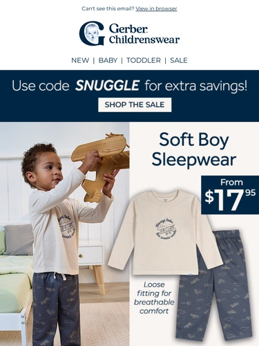 Gerber Childrenswear Sale Announcement