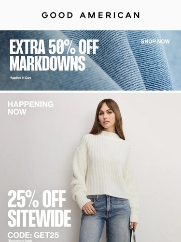 Good American Sale Announcement